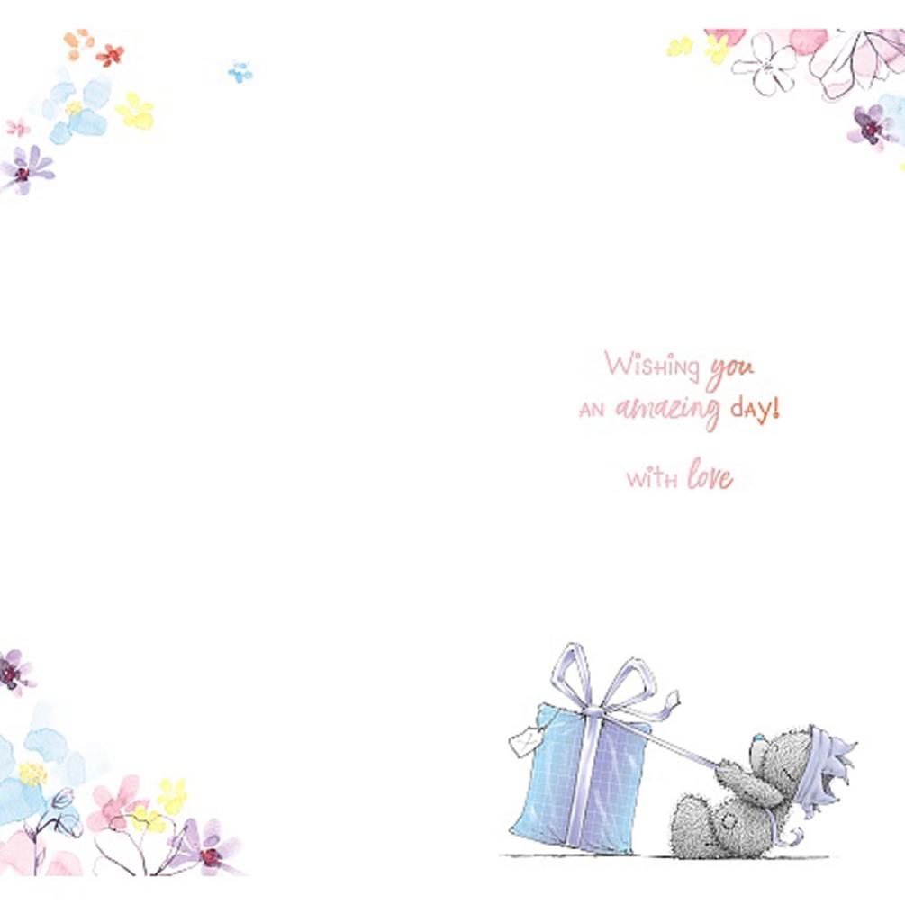 Tatty Teddy Holding Birthday Present Me to You Bear Birthday Card Extra Image 1